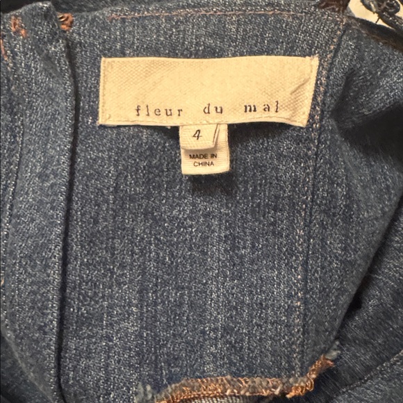 Fleur du Mal Asymmetrical Denim High Leg Dress in Denim. Worn once. - Picture 9 of 9